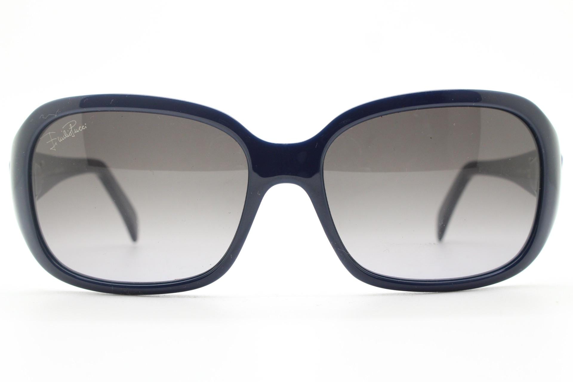 Emilio Pucci Y2K Vintage Big Rectangular Sunglasses Made in 