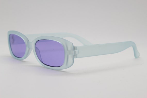 Kid's Y2K vintage sunglasses. Transparent frosted… - image 4