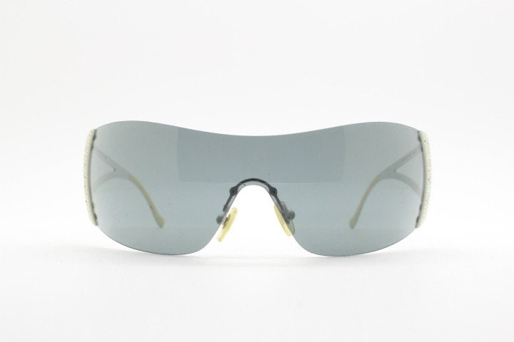 Versace Y2K Vintage Wrap Around Visor Shield Sunglasses