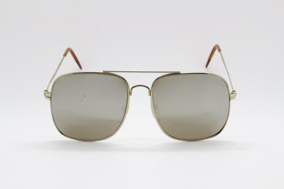 Linda Farrow 70s Vintage Square Aviator Sunglasses Model 13