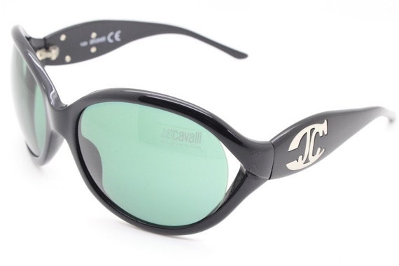 Just Cavalli Vintage Y2K Black Sunglasses. Big Round Bug Eye  display picture 3
