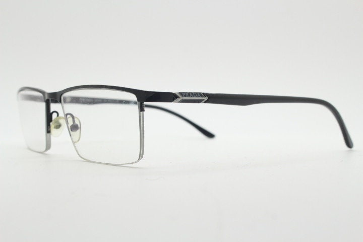 Prada Rectangular Glasses Model 3630 Made in Italy. Black Prada Rectangular Glasses Model 3630 Made in Italy. Black
