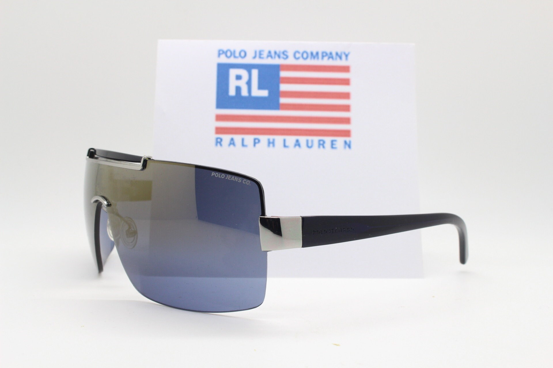 Ralph Lauren Y2k Vintage Sunglasses. Dramatic Dark Mirror - Etsy