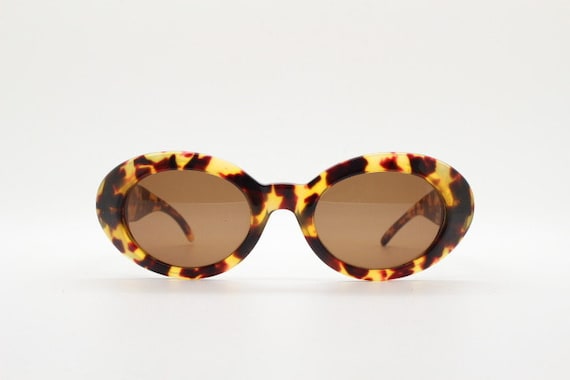 Laura Biagotti Vintage 90s Oval Cat Eye Sunglass Vintage Sunglasses Laura Biagiotti LB 724S Oversize, Made in  main image 3
