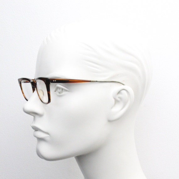 Vintage 40s slim wayfarer design glasses with fle… - image 8