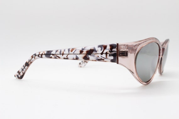 90s vintage wraparound sunglasses. NOS transparen… - image 8