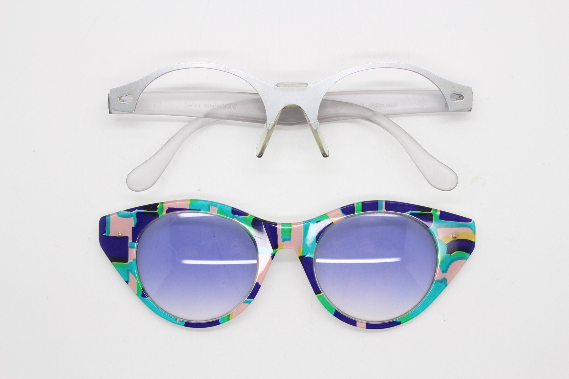 Swatch 90s Cat Eye Modular Sunglasses Made in Switzerland. - Etsy UK