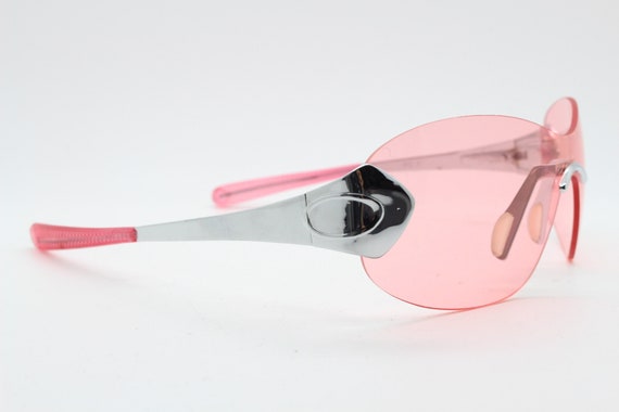 Y2K vintage visor sunglasses. Futuristic frameles… - image 5