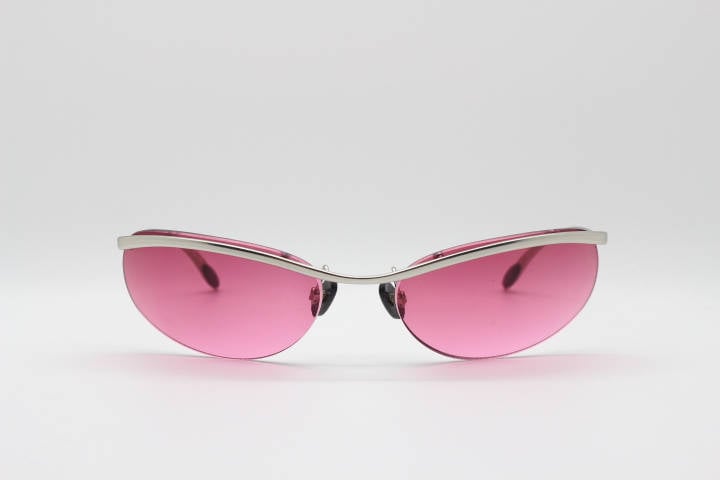 Carven of Paris 90s Vintage Pink Cat Eye Sunglasses Made in France