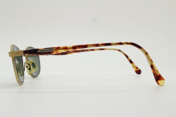 Fossil 90s vintage rectangular sunglasses. Gold s… - image 6