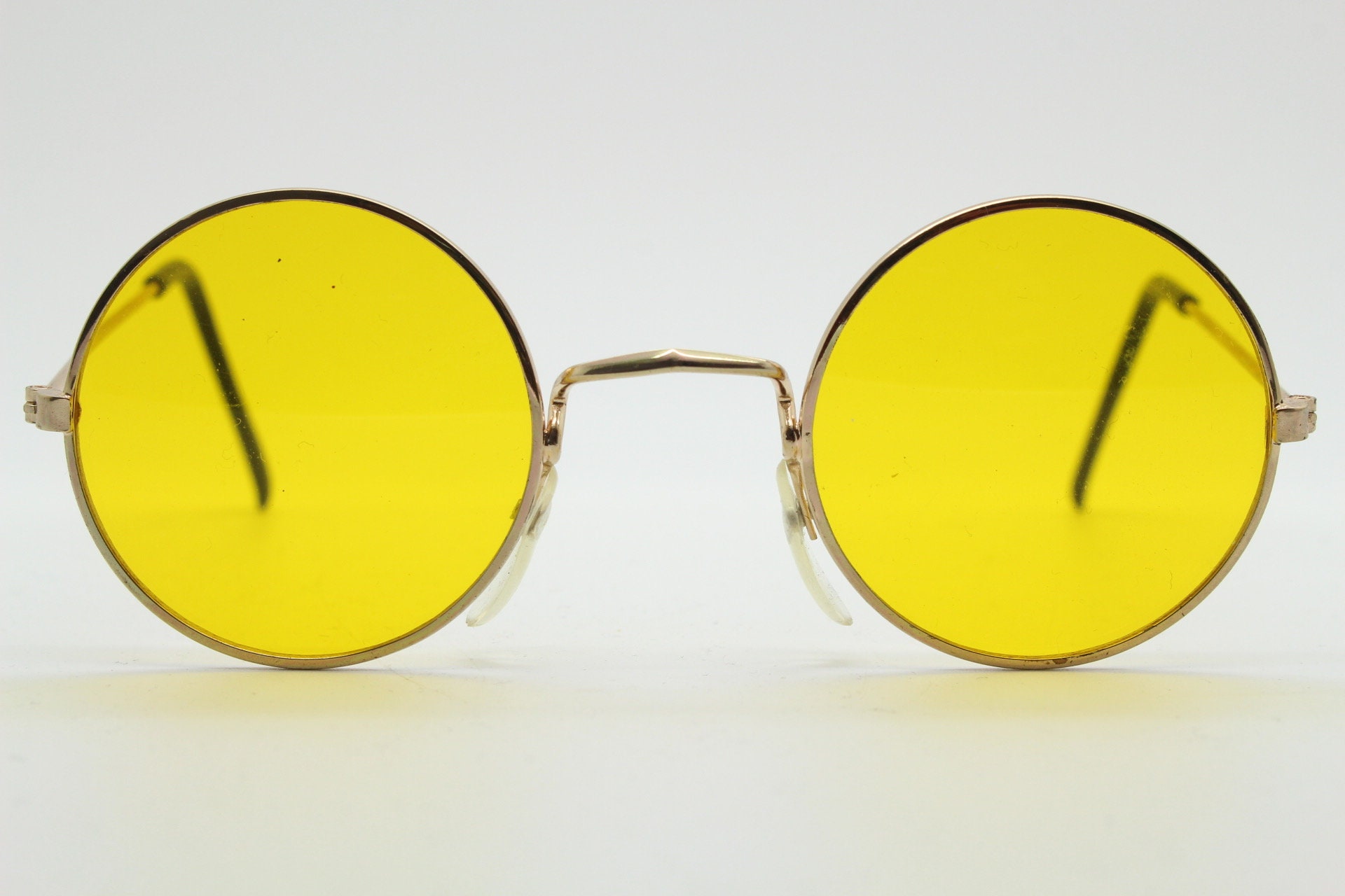 Occhiali Da Sole Rotondi Steampunk EYLRIM - Montatura In Metallo Oro, Lenti Trasparenti Con Protezione UV 100%, Taglia Media, Stile Hippie Gotico - 5