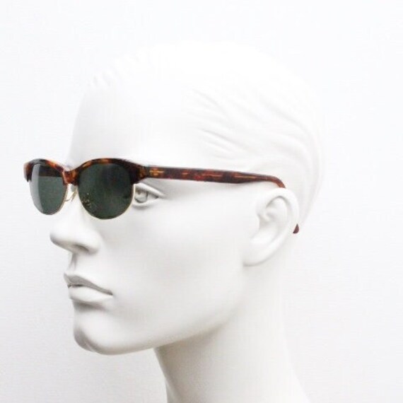 90s vintage low profile sunglasses. NOS tortoise … - image 7