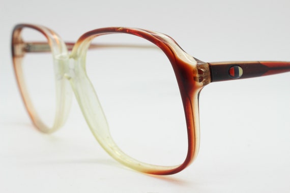 Champion 80s vintage gafas redondas. Marcos ópticos de coñac -