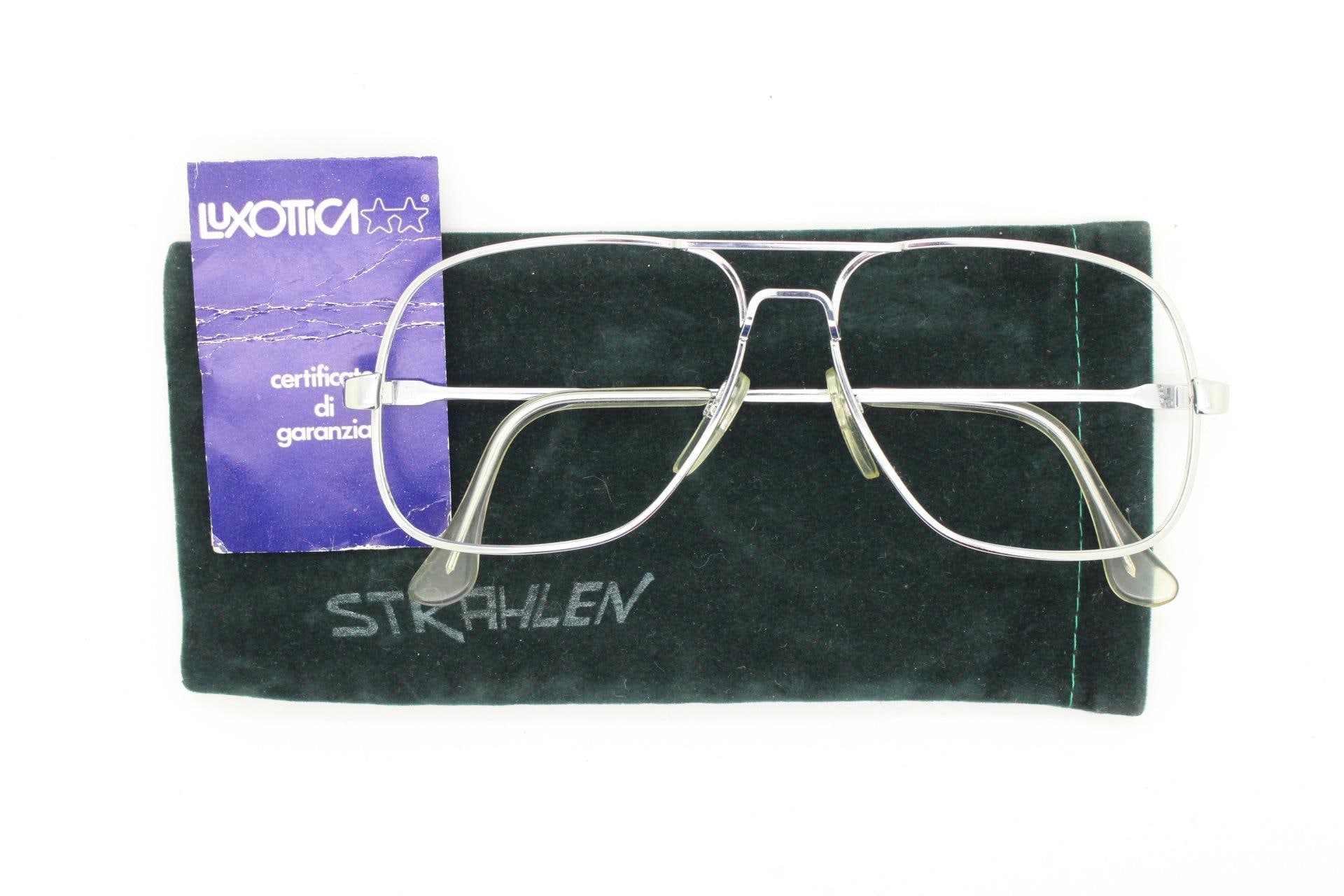 Vintage Luxottica Metal Frame Glasses 1278 Made In Italy Rectangular Shape 53-19 LUXOTTICA Lu 2519 G576 49 19 130 Vintage Glasses DEADSTOCK  main image 3
