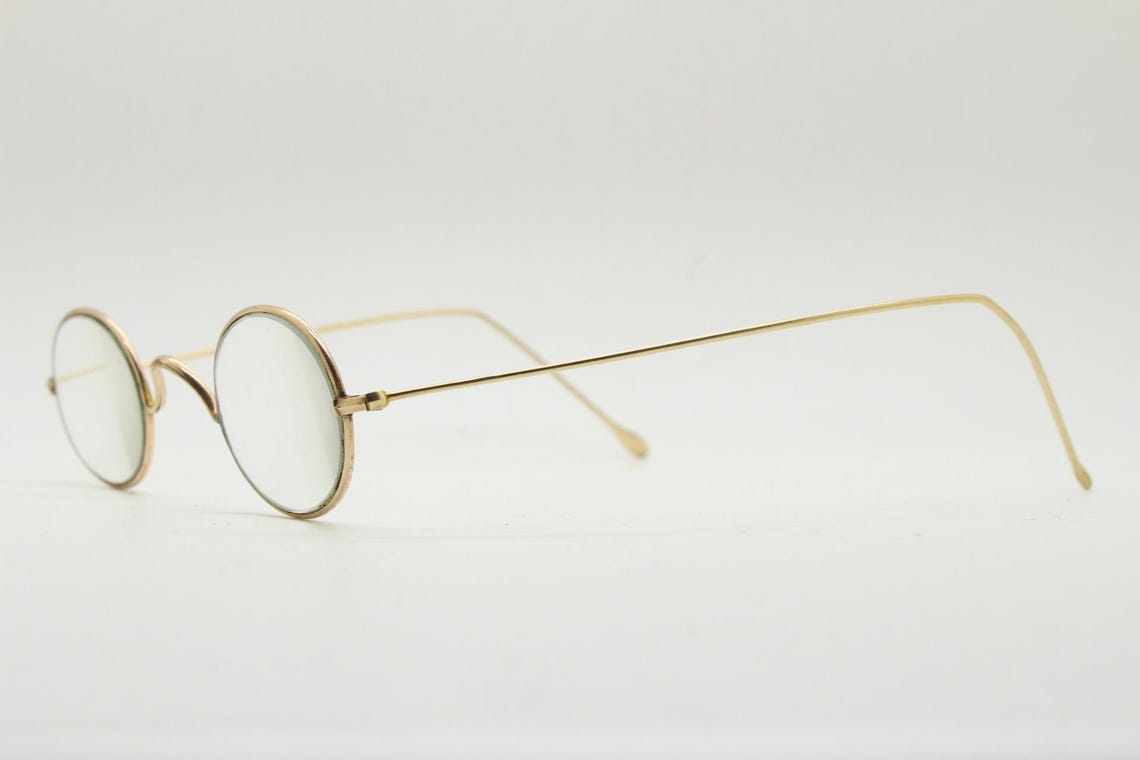 Victorian Vintage Gold Oval Wire Eye Glasses. Good Quality Metal ...