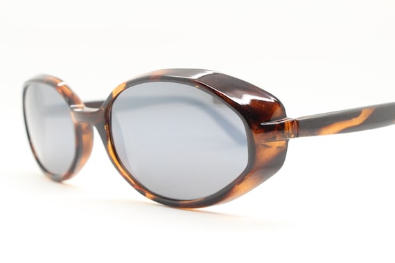 90s Vintage Oval Octagon Sunglasses. Curved 