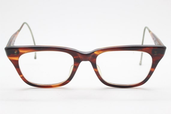 Vintage 40s slim wayfarer design glasses with fle… - image 2