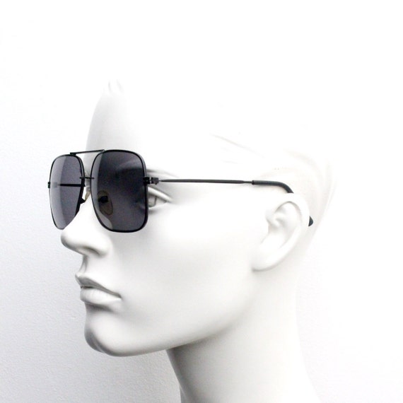KUGUAOK Gafas De Sol Retro Rectangulares Para Mujeres Y Hombres, Vintage, Pequeñas, Cuadradas, Protección UV, 2 Pack Negro, 2 Unidades