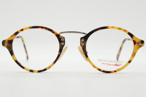 Eschenbach 90s vintage round eye glasses. Satin f… - image 4