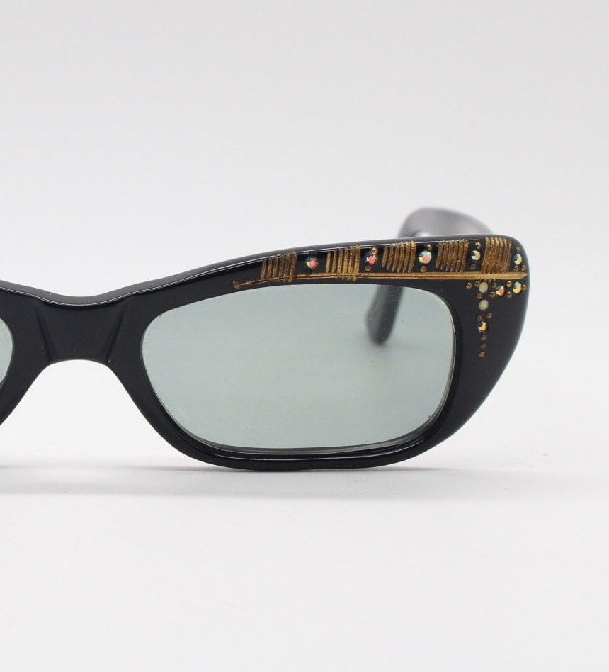 Black Pointy Pointed Sharp Cat Eye Clear Lens Rockabilly 50s Retro Style Glasses Black Pointy Pointed Sharp Cat Eye Clear Lens Rockabilly 50s Retro Style Glasses