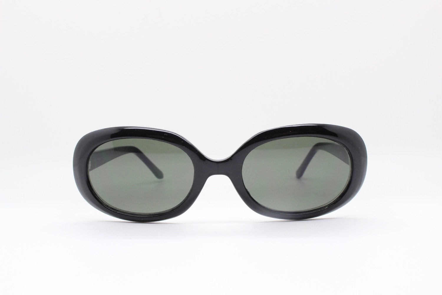 de soleil ovale des années 90. Vintage NOS noir Etsy