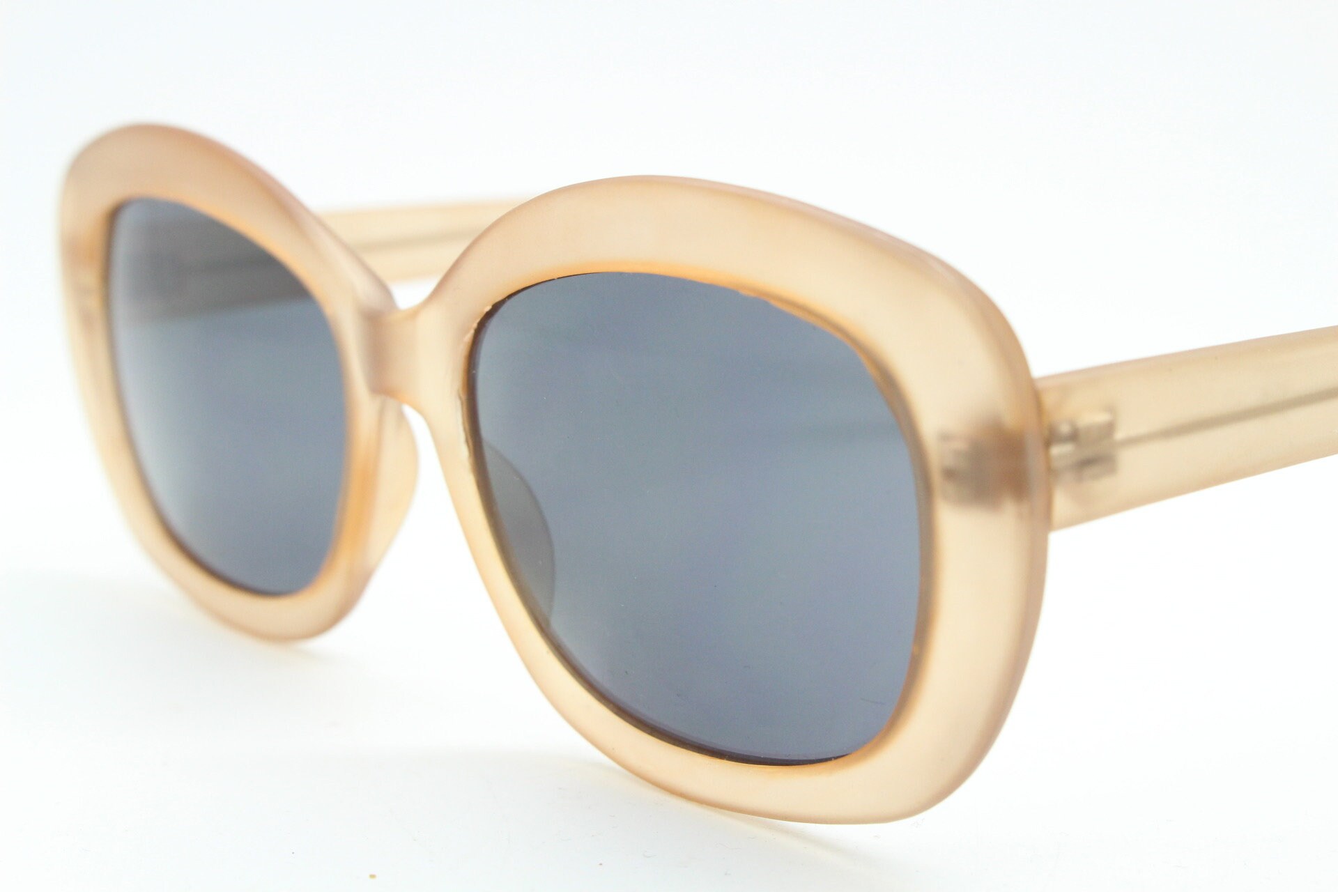 90s Vintage Peach Sunglasses. Womens Transparent Frosted 60s  display picture 1