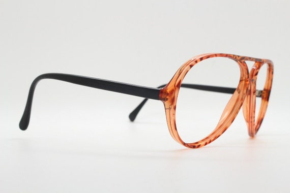 70s vintage acetate square aviator eye glasses. M… - image 6