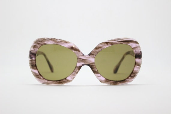 60s vintage oversized womens sunglasses. Outrageo… - image 4