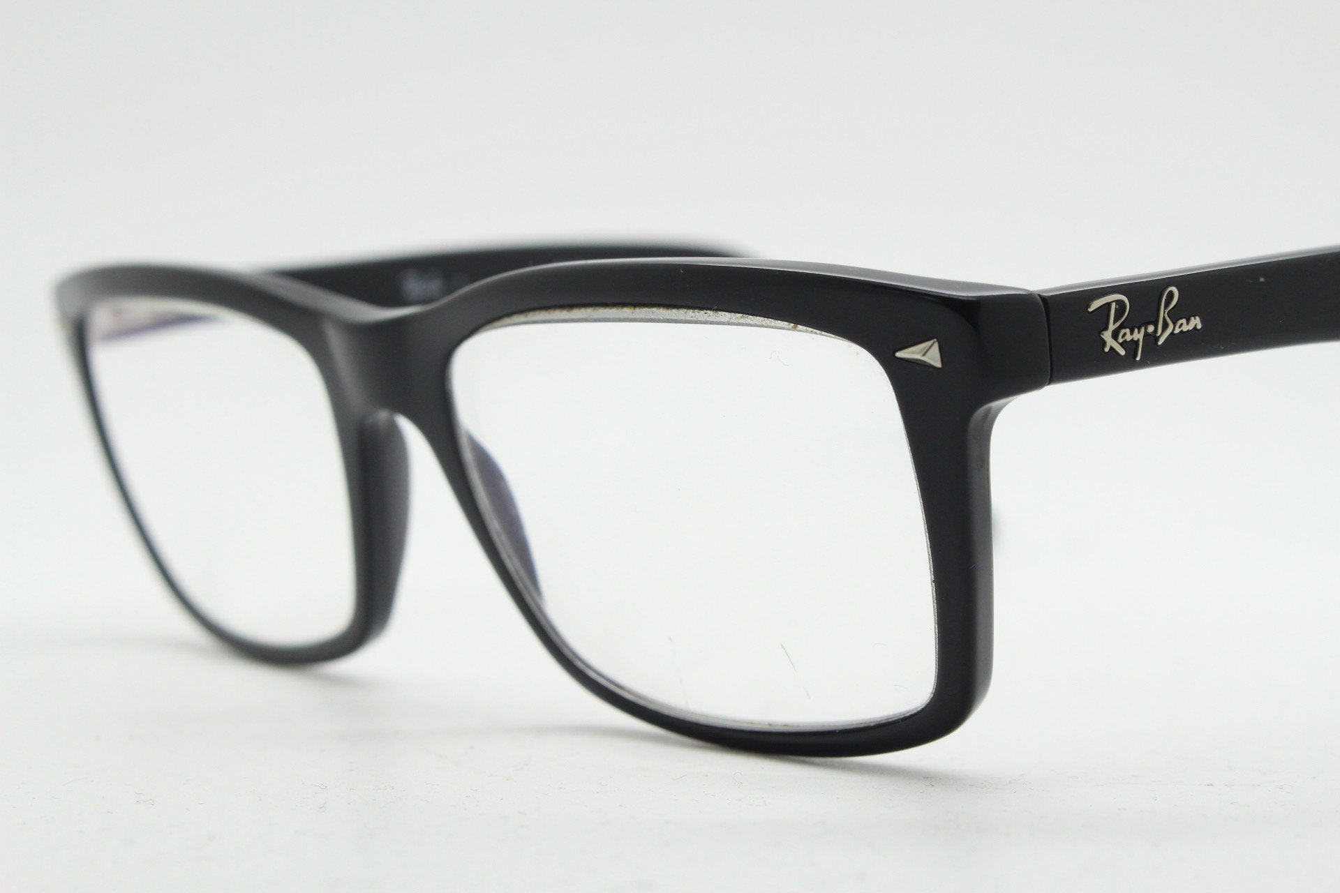 Ray ban Rectangular Glasses Model RB 5287. Black Gloss Acetate