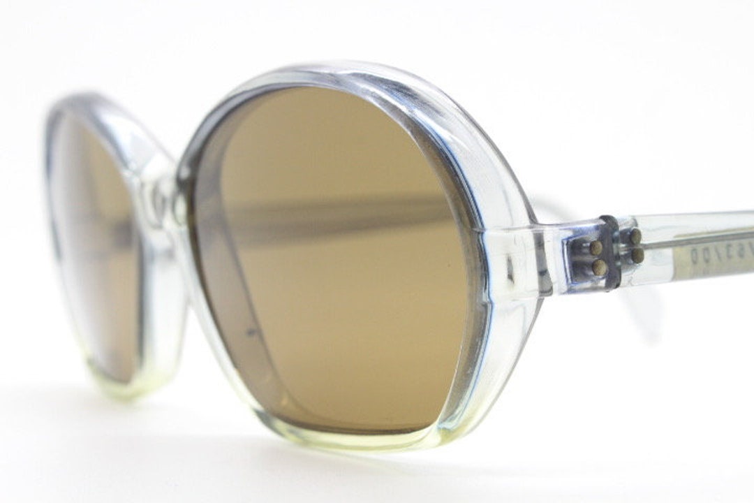 Primetta 60s Vintage Flat Bottom Oval Acetate Sunglasses  display picture 3