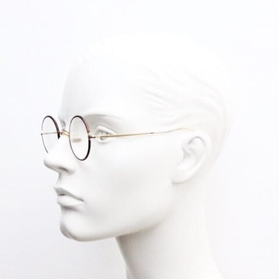 Round 20s, 30s vintage eye glasses. Tortoise lens… - image 2