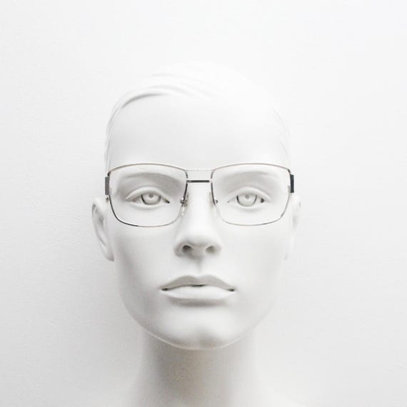 Occhiali da vista rettangolari vintage Metalvista anni '60