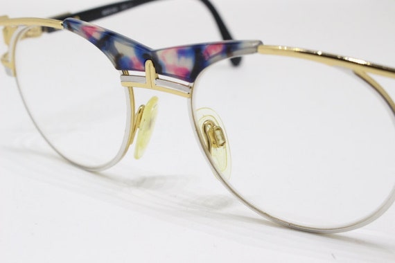 Cazal vintage 90s glasses model 244. Round gold o… - image 3