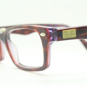 Ray-Ban rectangular glasses model RB 5206. Low profile new Wayfarer style optical frames. Rayban prescription eyeglasses. RX Spectacles