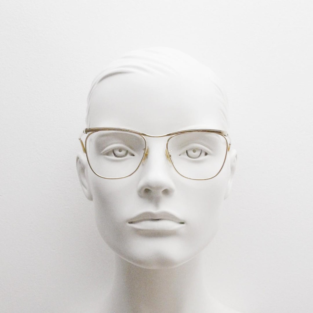 Algha 50s Vintage 12K Gold Filled Cat Eye Glasses Made in England