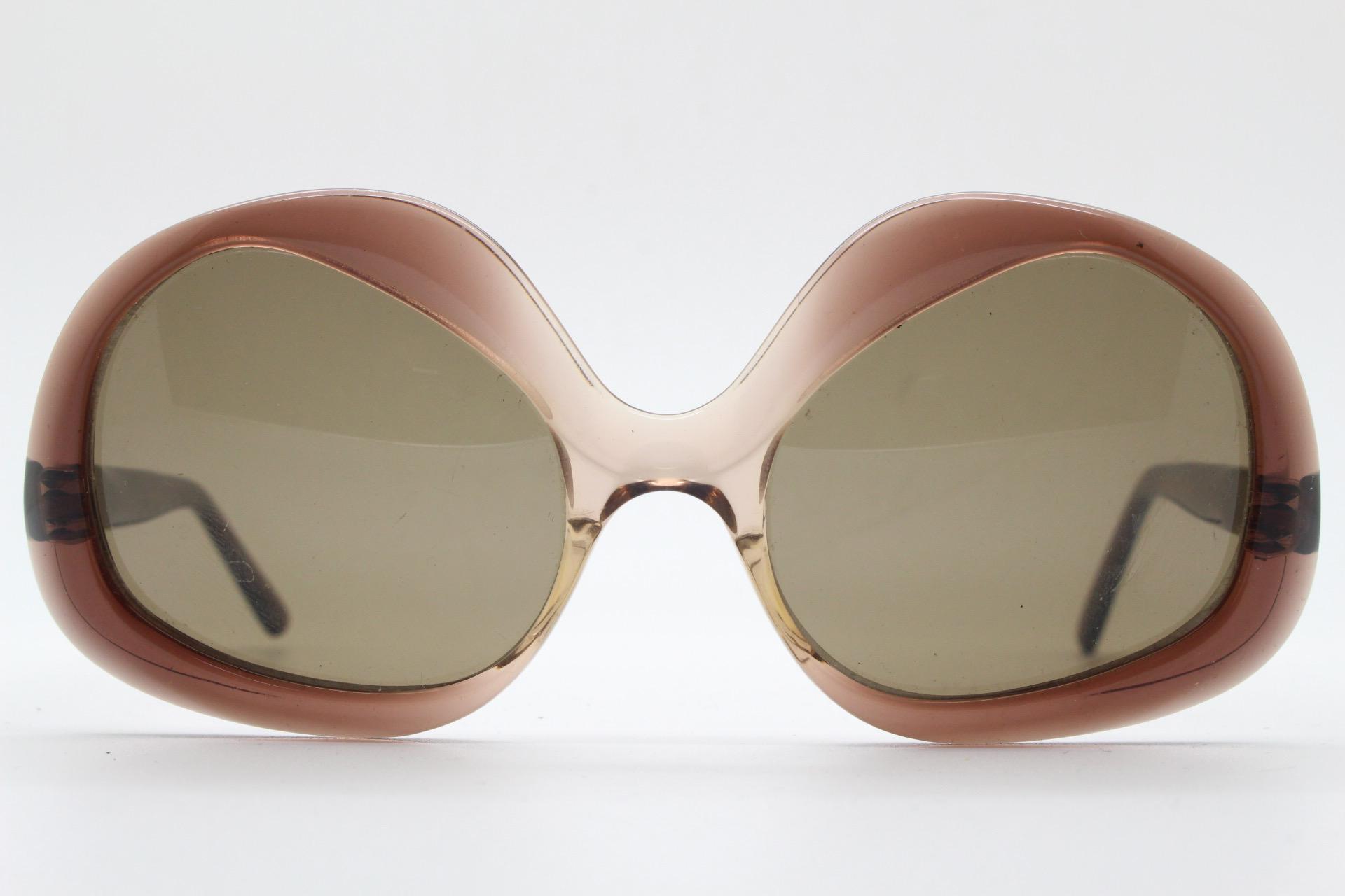 60s Vintage Oversized Bug Eye Hexagon Sunglasses 