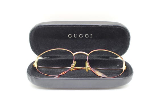 小物 Archive GUCCI Oval Design Eyewear Gucci Vintage 90s Oval Glasses Made in Italy. Tortoise and Gold