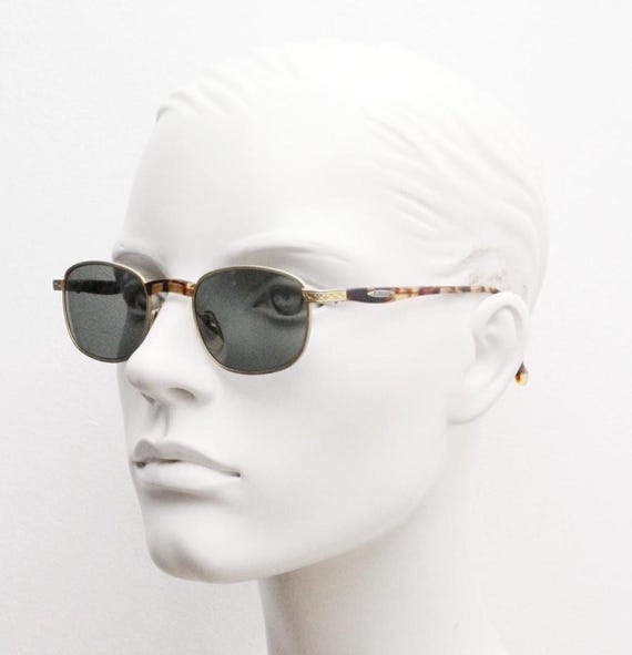 Fossil 90s vintage rectangular sunglasses. Gold s… - image 10