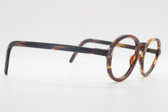 Occhiali Da Sole Rotondi Vintage Anni '90. Montatura Sottile Color Tartaruga Con Ponte In Metallo Dorato E Lenti Graduate. BNWT - Italia