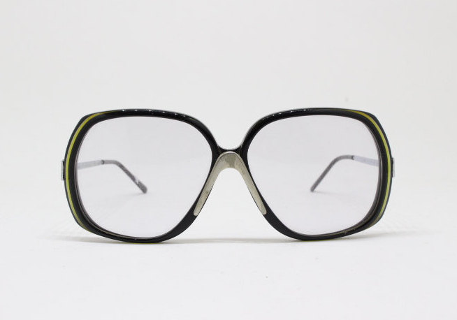 Jacques Esterel Paris 60's Vintage Glasses. Oversized Black