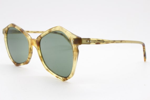 40s vintage abstract hexagon sunglasses. Ultra dy… - image 4