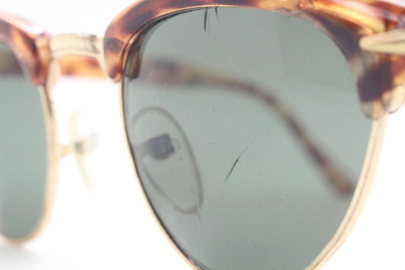 80s vintage cat eye sunglasses. Half frame tortoi… - image 10