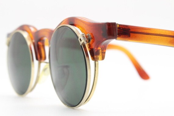 Linda Farrow Vintage サングラス Linda Farrow Vintage 80s Flipper Sunglasses Model 190. Clear