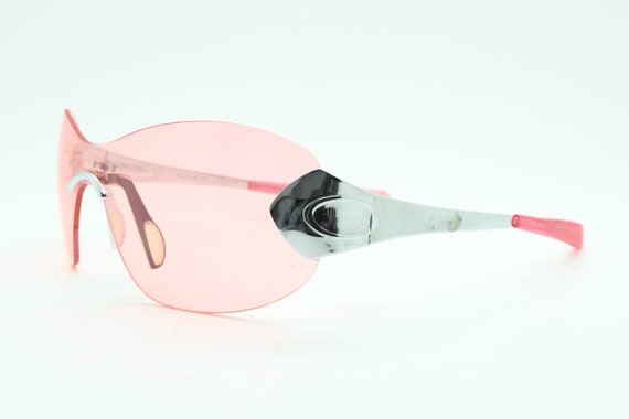 Y2K vintage visor sunglasses. Futuristic frameles… - image 4