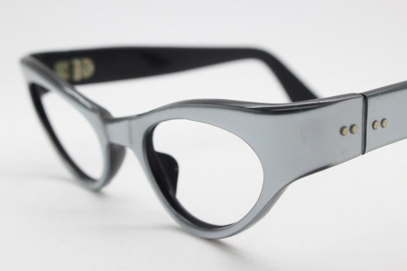 50s futurist vintage cat eye glasses made in Fran… - image 3