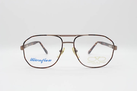 80s vintage angular square aviator glasses. Teardr