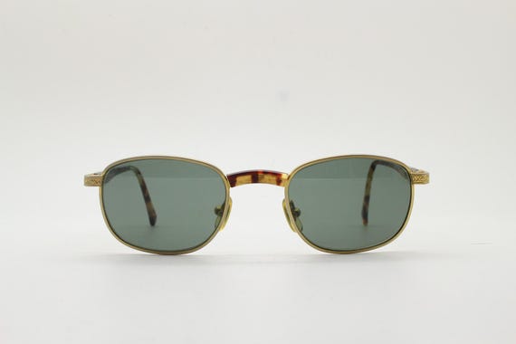 Fossil 90s vintage rectangular sunglasses. Gold s… - image 2