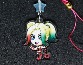 Harley Quinn Clear Acryl Charm