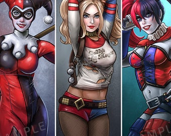 Four Harley Quinn's