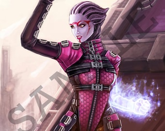 Mass Effect Asari Originele Print